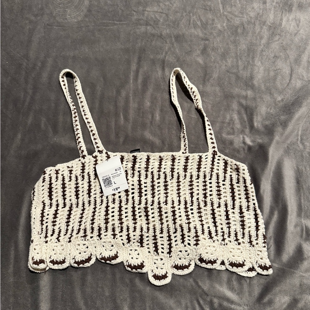 Forever 21 cropped crochet top
